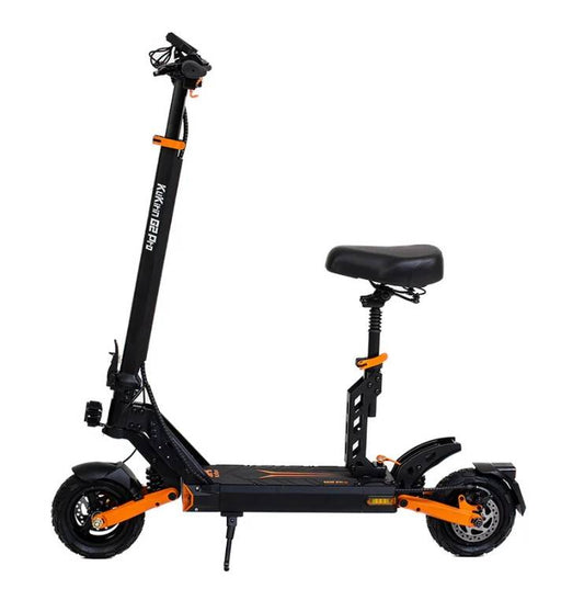 Sidovy av KuKirin G2 Pro elsparkcykel med bred plattform och avtagbar sadel