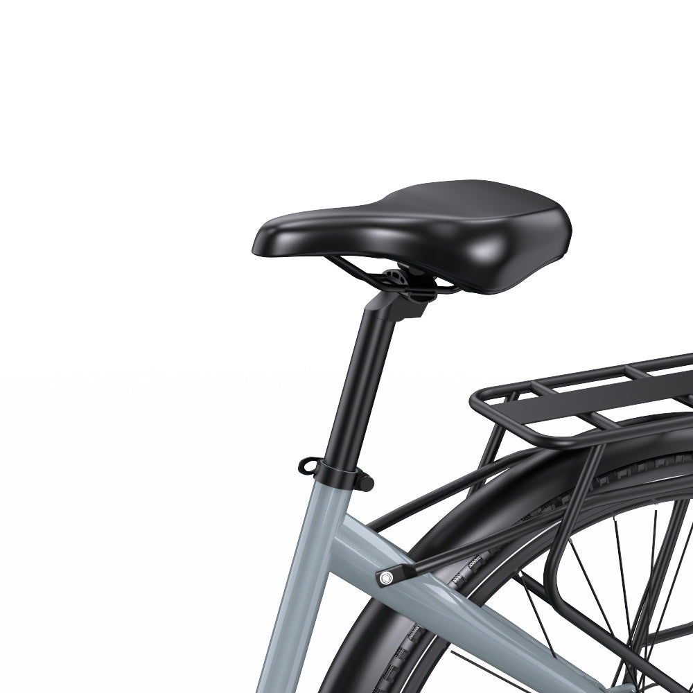 Justerbar komfortsadel på OneSport OT05 Pro elcykel, anpassad för olika kroppslän