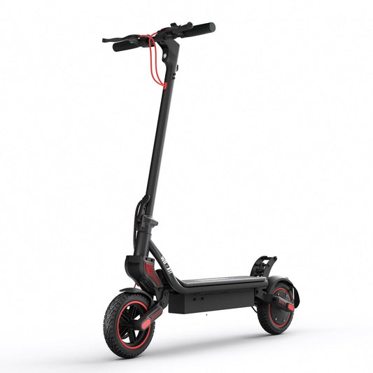 iScooter W8 elsparkesykkel framifrån – kraftfull elskoter med 500W motor och off-road-däck