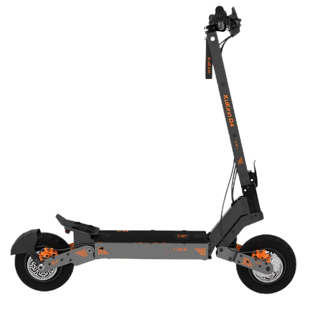 KuKirin G4 elektrisk sparkesykkel vist fra siden, med kraftig 2000W motor, store dekk og solid ramme for langvarig bruk