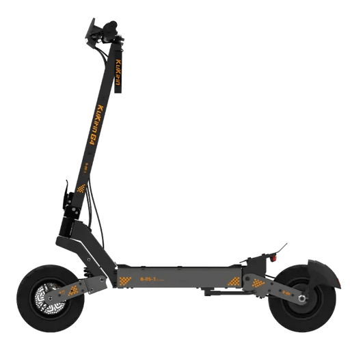 KuKirin G4 elscooter från sidan – 2000W motor, 11-tums däck och hopfällbar design på transparent bakgrund