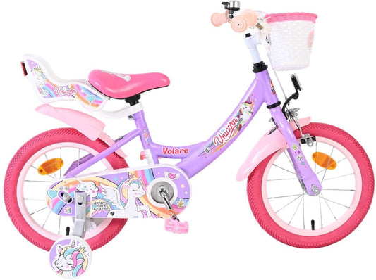 Volare - Children's Bicycle 14" - Unicorn Purple (61479) från Ecodrift