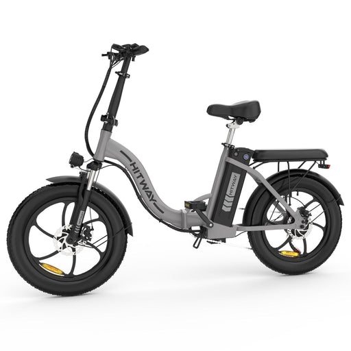 KOOLUX BK6S 3.0 elcykel i grått med breda däck och bekväm sadel, perfekt för stad och pendling