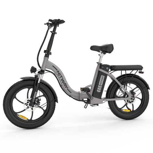 KOOLUX BK6S 3.0 elcykel i grått med breda däck och bekväm sadel, perfekt för stad och pendling