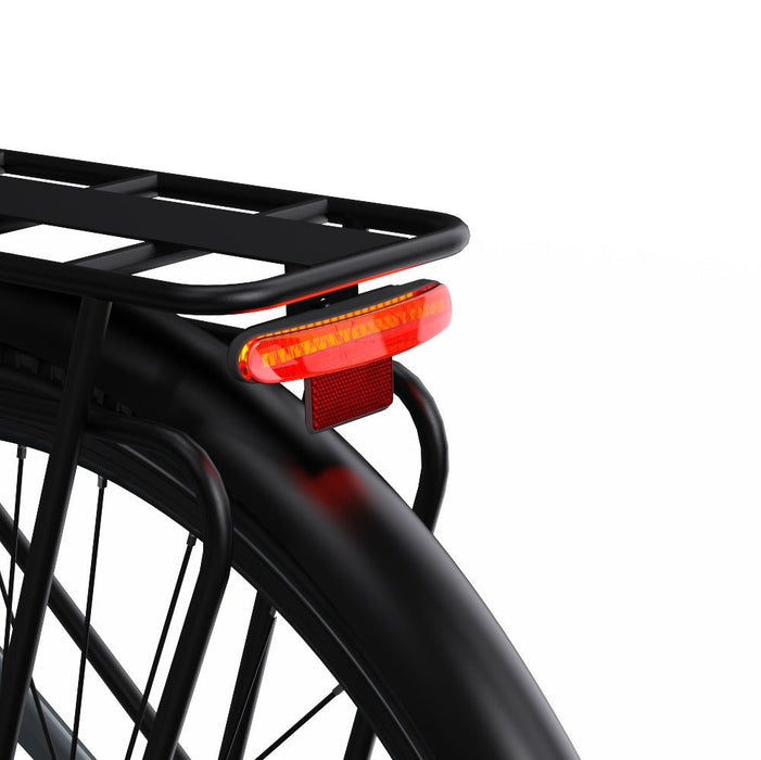 Bakre belysning med LED och skärm på OneSport OT05 Pro elcykel i detaljvy