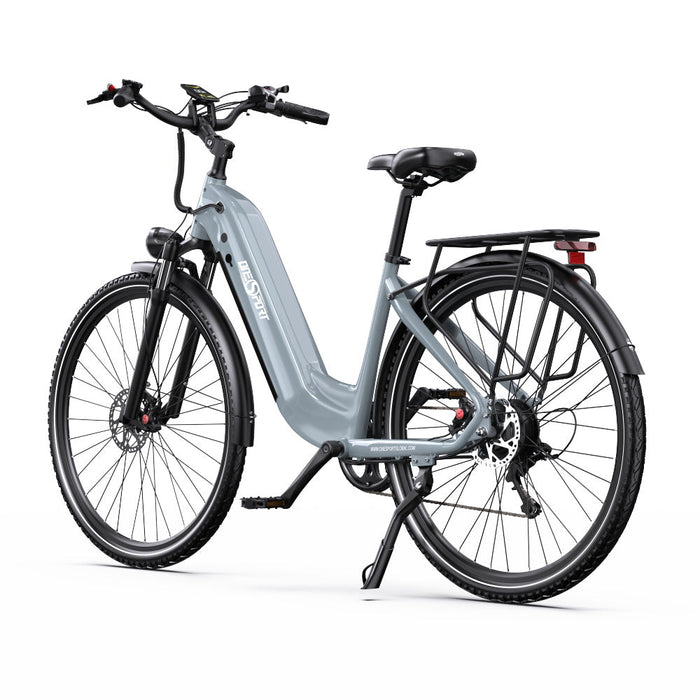 Närbild av bakhjul på OT05 Pro med Shimano växelsystem och hydraulisk skivbroms