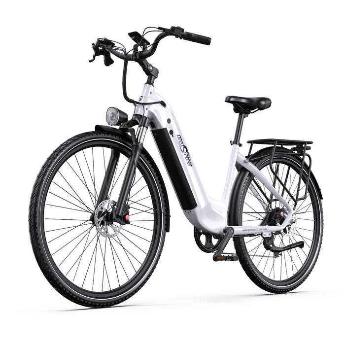  OneSport OT05 Pro elcykel i svart med tydlig LCD-display och stora däck