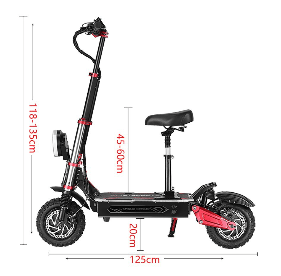 BOYUEDA S5-11 Elsparkcykel – Dubbla 3000W Motorer, 85 km/h & 120 km Räckvidd