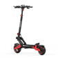 D2 elscooter med 500W motor, LCD-display, röd fjädring och robust svart design – sidovy