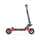 D2 elscooter med 500W motor, svarta detaljer, röda däck – helbild från höger sida
