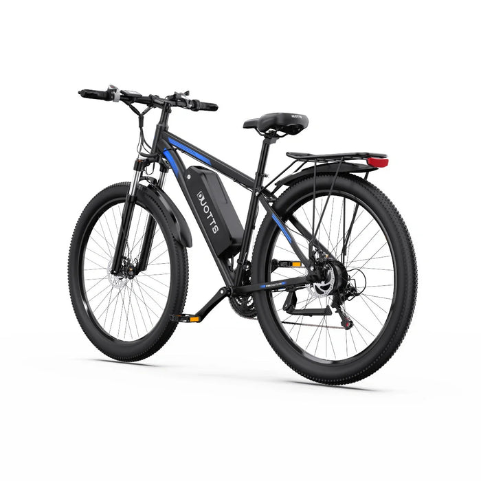 Duotts C29 Pro elcykel med 750W motor – bakifrån vy med pakethållare och skivbroms
