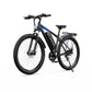 Duotts C29 Pro elcykel med 750W motor och 29-tums däck – svart och blå design, sedd framifrån från vinkel
