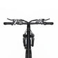 Frontal vy av styret på Duotts C29 Pro elcykel – LCD-display, växelreglage och bromshandtag
