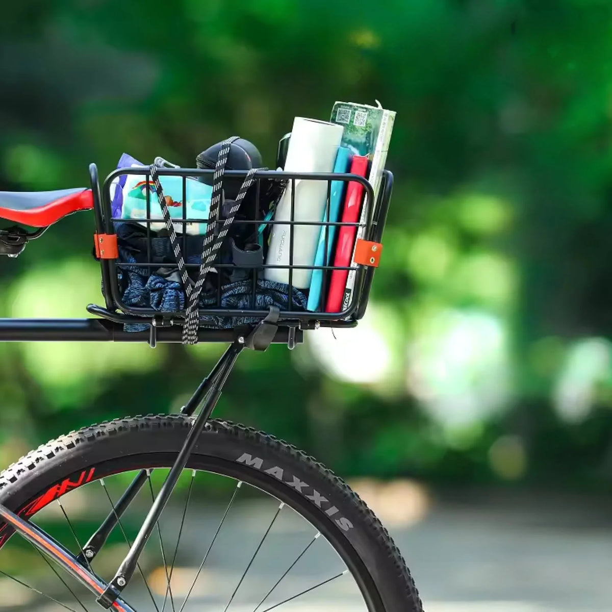 Smart pakethållare cykel med korg