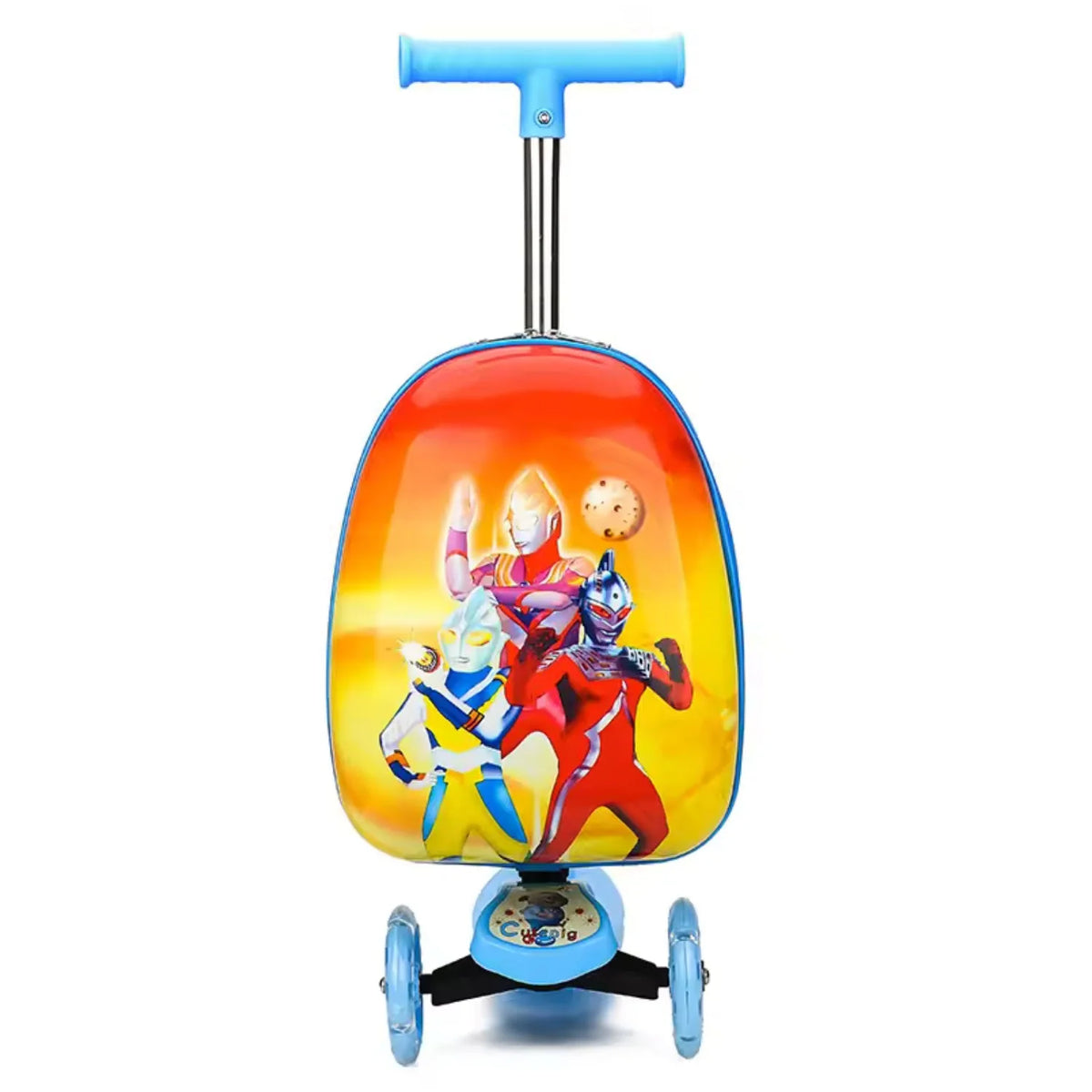 Smart barnsparkcykel med resväska