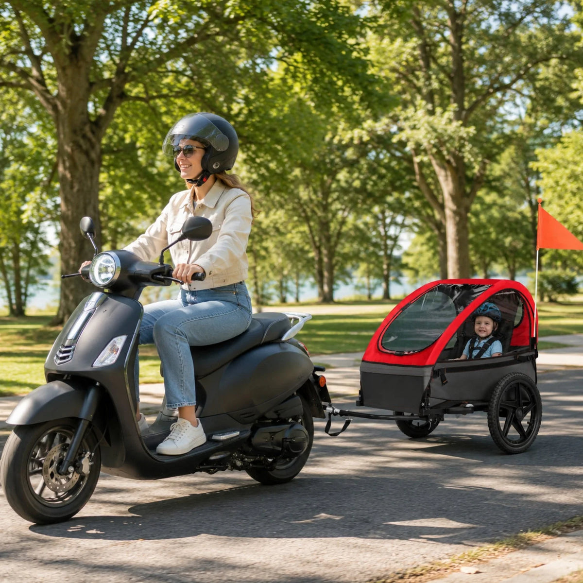 Smart barnvagn cykel