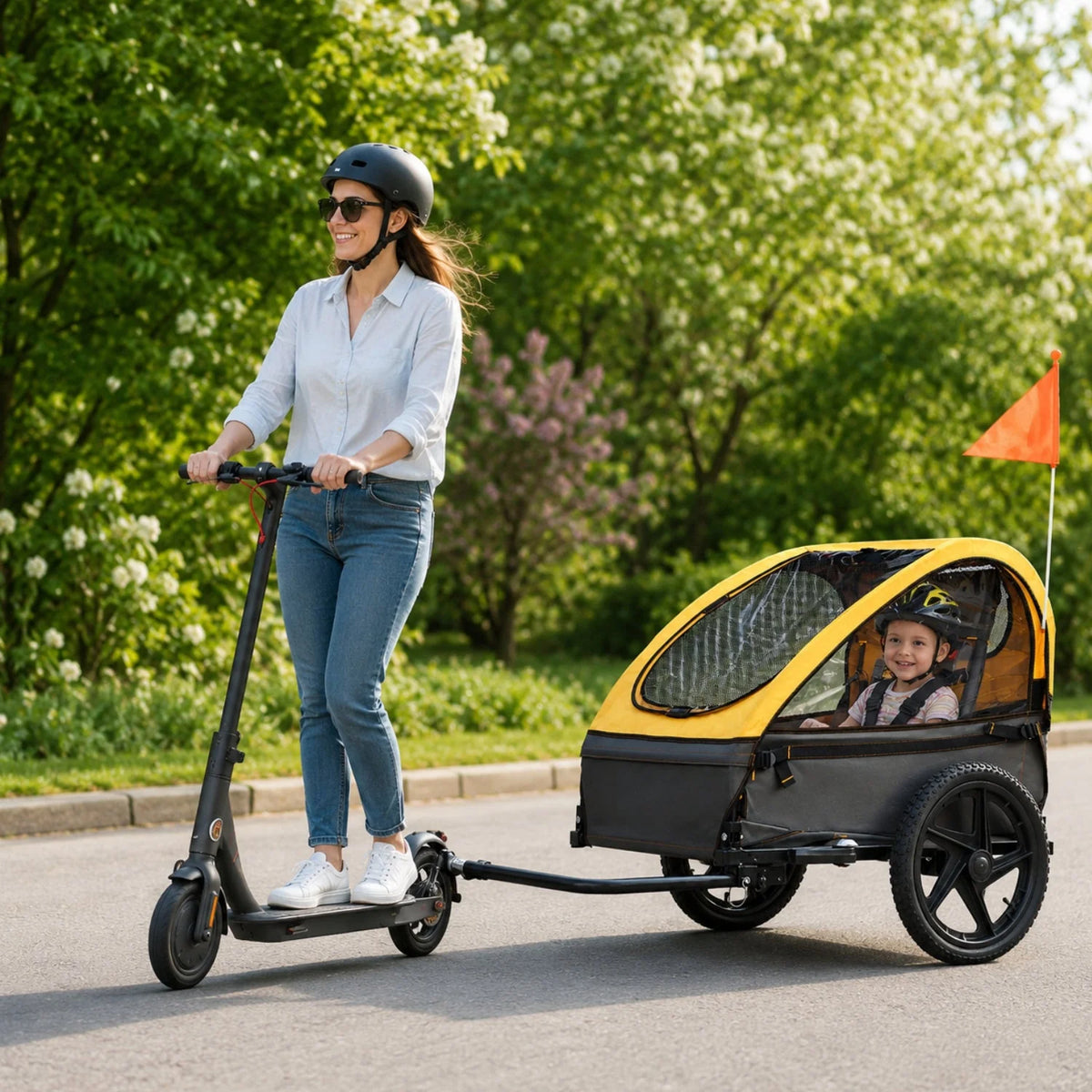 Smart barnvagn cykel