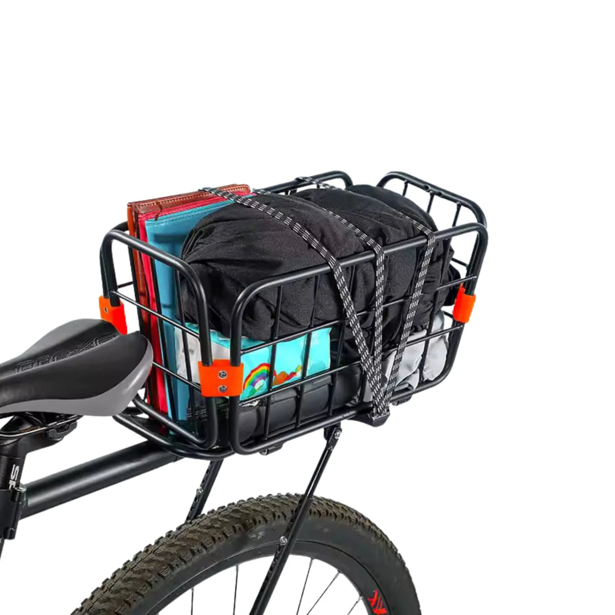 Smart pakethållare cykel med korg