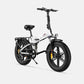 Vit Engwe Engine X hopfällbar elcykel – stilren fatbike med breda däck och kraftfull motor för pendling, stad och terräng