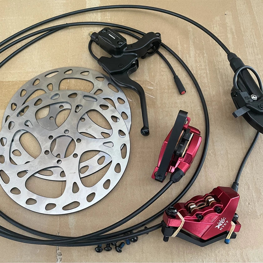 Produktbild 1 av 5: Hydrauliskt fram- och bakbromspaket för elcykel med motorfrånkoppling