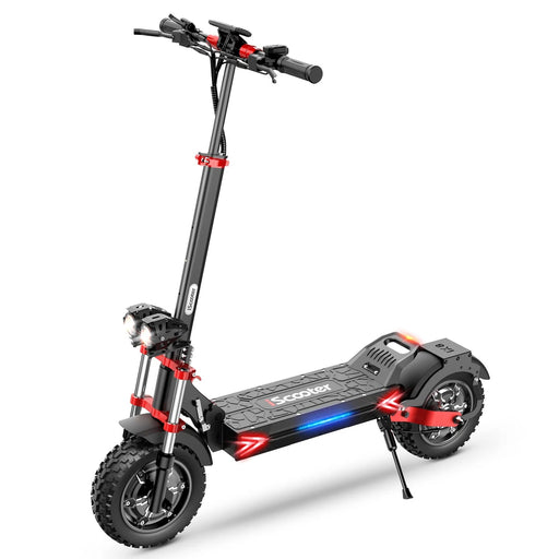  iScooter iX8 elsparkcykel – kraftfull eldriven scooter med dubbla stötdämpare, bred ståplatta och lång räckvidd för både stad och terräng