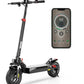 iScooter iX3 elscooter med smartphone och appstyrning via Bluetooth – visar batterinivå och hastighet
