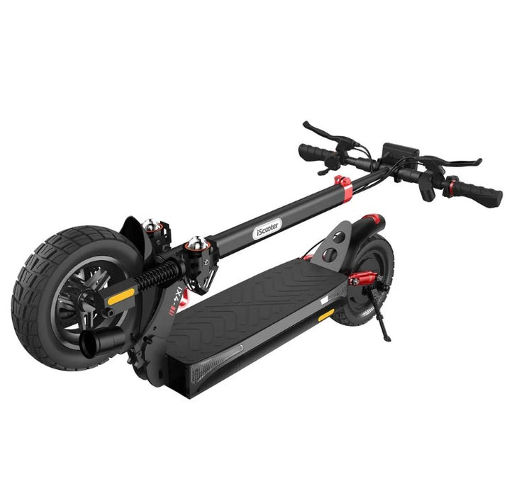 Hopfälld iScooter iX4 elscooter med 800W motor, LED-ljus och grova offroad-däck