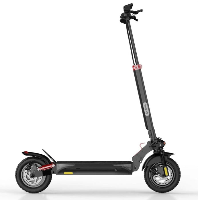 Sidoformat bild av iScooter iX4 elscooter med 800W motor och lång räckvidd – idealisk för både stad och terräng