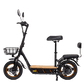 KuKirin C1 Pro elscooter med passagerarsadel, sidobackspeglar och frontkorg – idealisk för stadstrafik och vardagsresor