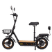 KuKirin C1 Pro elscooter med passagerarsadel, sidobackspeglar och frontkorg – idealisk för stadstrafik och vardagsresor