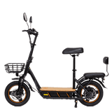 KuKirin C1 Pro electric scooter with passagivesarsaddle, sidobackspeglar and frontkorg – idealisk for stadstrafik and vardaysresor