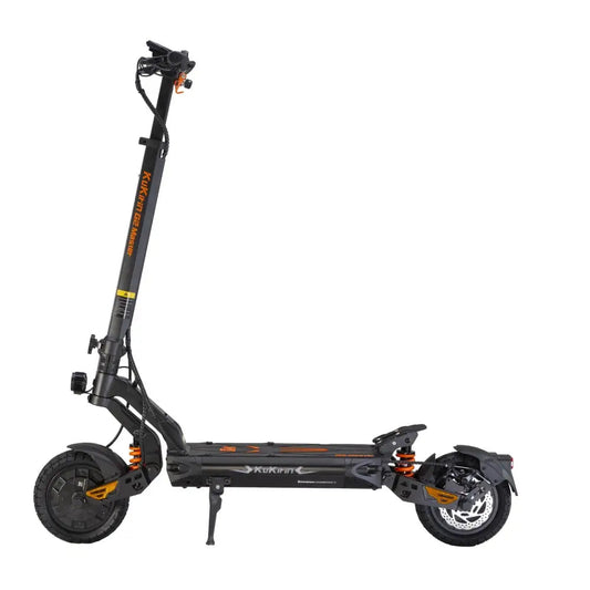 KuKirin G2 Master el-sparkesykkel i svart og oransje design med kraftig motor og doble støtdempere