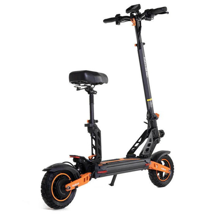 KuKirin G2 Max elskoter med bekväm sadel – kraftfull 800W scooter med lång räckvidd, stötdämpare bak, hopfällbar ram och tydlig LCD-display.