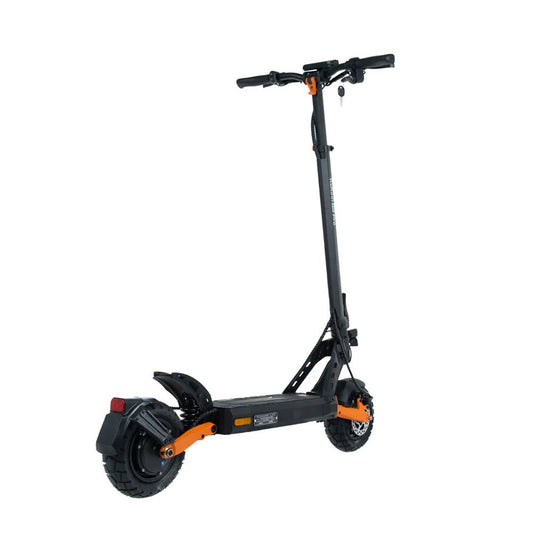 KuKirin G2 Pro elscooter – bakifrån med bred ståplatta och robust fjädring