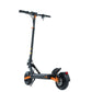 KuKirin G2 Pro elscooter – vy från bakre sidan med synlig fjädring och baklampa