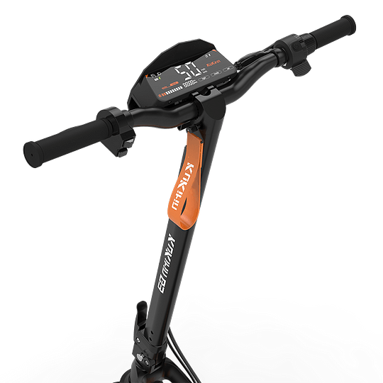 KuKirin G3 Adventurers elscooter – närbild av smart HD-display och ergonomiskt styre
