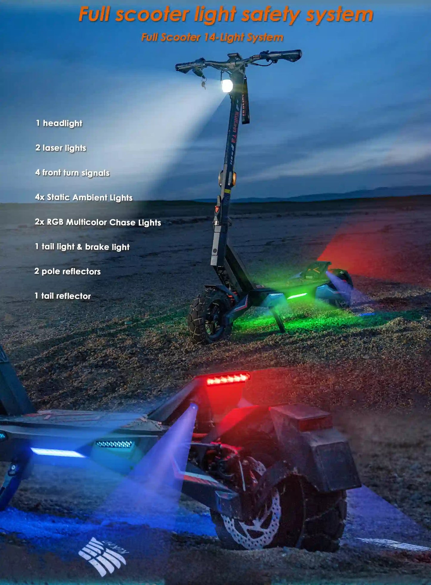 KuKirin T3 Elscooter - produktbild 50 - EcoDrift elscooter