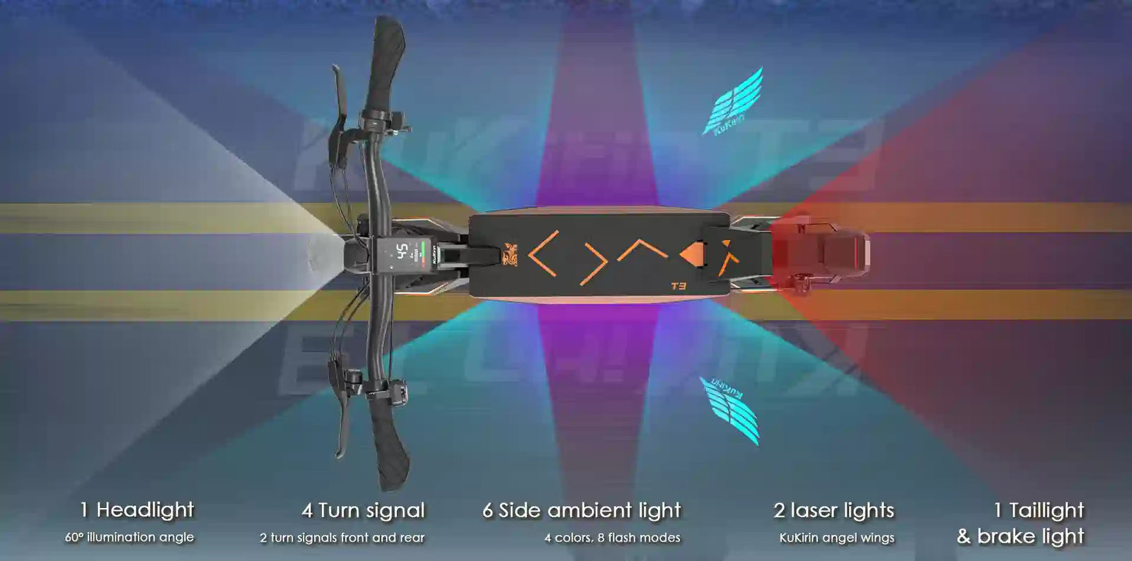 KuKirin T3 Elscooter - produktbild 53 - EcoDrift elscooter
