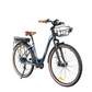 Samebike elcykel för damer – marinblå stadscykel med 28-tums hjul, framkorg och bekväm sadel, perfekt för pendling och vardagsbruk