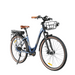 Samebike elcykel för damer – marinblå stadscykel med 28-tums hjul, framkorg och bekväm sadel, perfekt för pendling och vardagsbruk