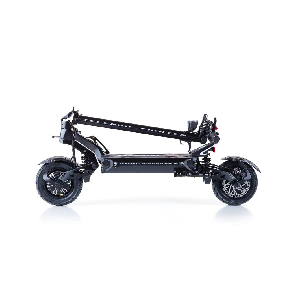 Teverun Fighter Supreme elsparkcykel hopfälld – kraftfull el-scooter med 5000W motor och kompakt design för enkel transport