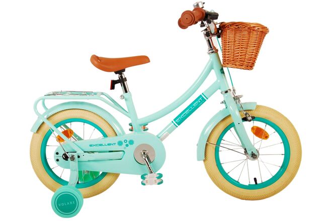 Volare – Barncykel 14" – Excellent Grön med korg från Ecodrift