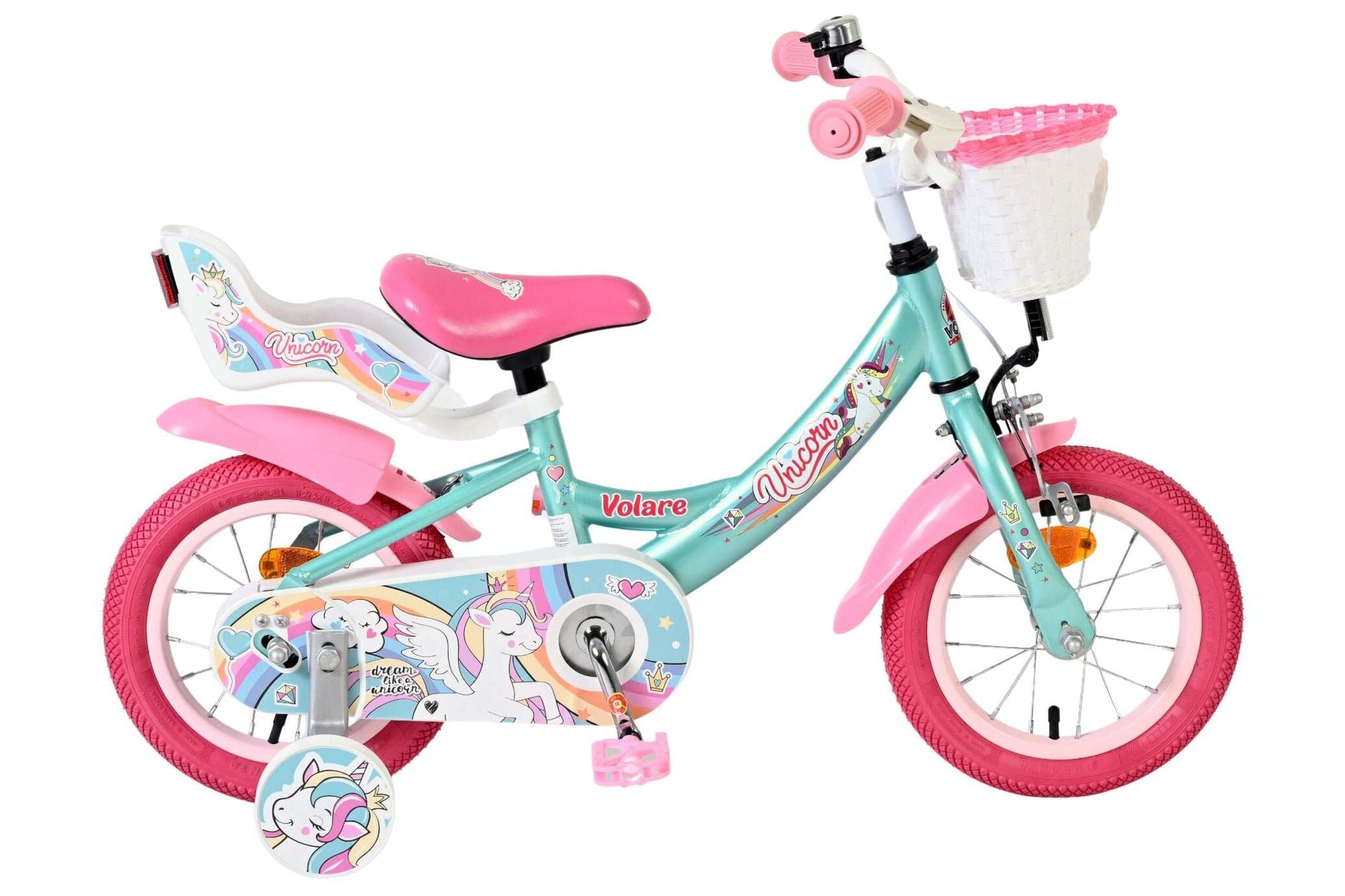 Volare - Children's Bicycle 12" - Unicorn Green (61276) från Ecodrift